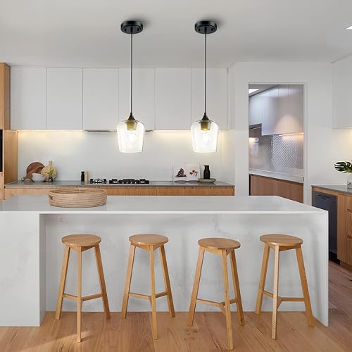 Miniatura 7 de Hamilyeah Juego de 3 lámparas colgantes de 3 luces colgantes para isla de cocina, color negro, lámparas colgantes industriales para techo, luces