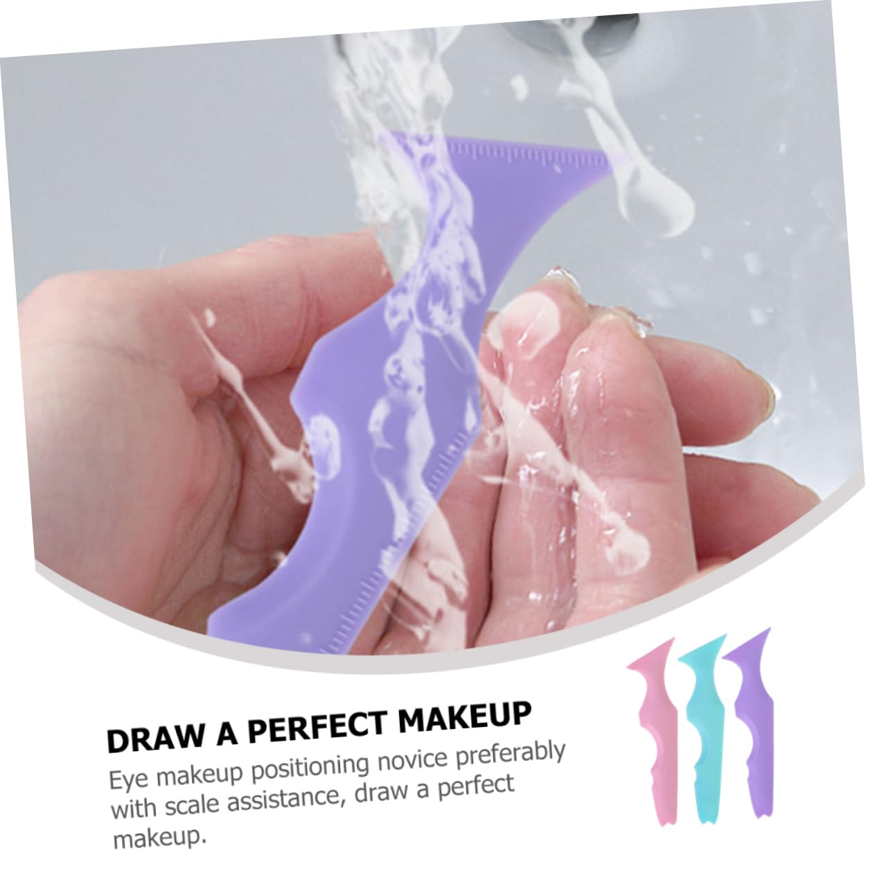 minkissy 5 Set Di Stencil Per Sopracciglia in Silicone Applicatore Per Eyeliner Strumento Per Il Trucco Ombretto Ragazza Forniture Aiuto Per Il Trucco 3 Pezzi*5