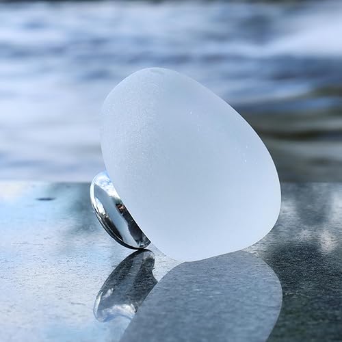 Miniatura 2 de Tenubo 6 pomos y tiradores de cristal esmerilado para gabinetes de cocina, pomos y tiradores de vidrio para armarios y cajones, pomos de gabinete