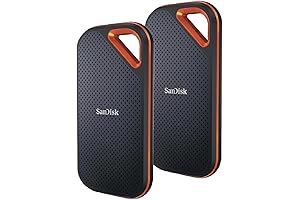 SanDisk Extreme PRO Portable 1TB USB 3.2 Gen 2 Type-C External SSD V2 (2-Pack)