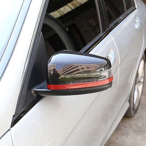 Tapa de espejo retrovisor lateral de fibra de carbono ABS cromada para Mercedes Benz W176 W246 W204 W212 W211 CLA w117 CLS w218 GLK X204 GLA X156