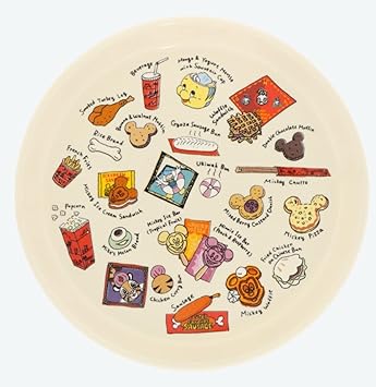 Amazon Co Jp パークフード柄 スーベニア プレート デザート皿 東京ディズニーリゾート Tdr ミッキーワッフル うきわまん ポップコーン スモークターキーレッグ チュロス ホーム キッチン