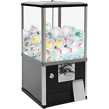 Vending Machine, Small Toy Vending Machine, Commercial Large Capacity Gumball Machine, Great Attraction Mini Vending Machine for Game Stores Retail Stores Amusement Parks 25-Cent Black