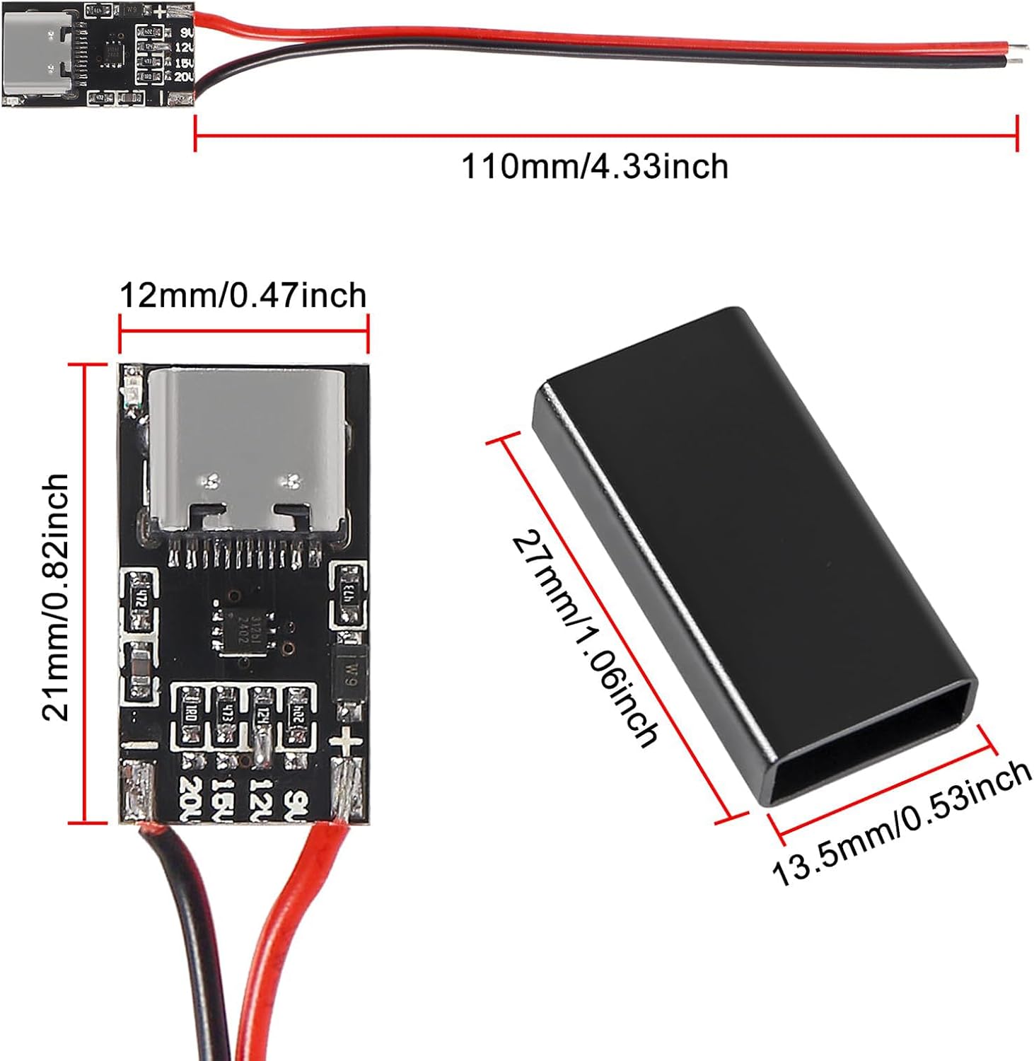 10-Pack 3.3V Step-Down Converter & 5-Piece USB-C PD Trigger Module Bundle image 5