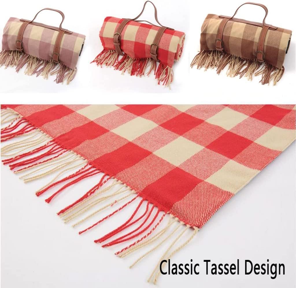 Portable Picnic Blanket,Large Picnic Blanket Waterproof,150x200CM Foldable Outdoor Beach Blanket,Faux Leather Carrier Handle-Weatherproof Outdoor Picnic Mat For Garden,Park,Beach & Camping ( Color : P