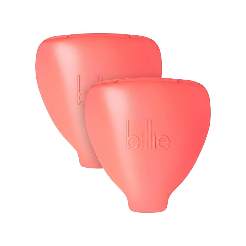 Estojo de viagem Billie para barbeador feminino de 5 lâminas, Coral, pacote com 2