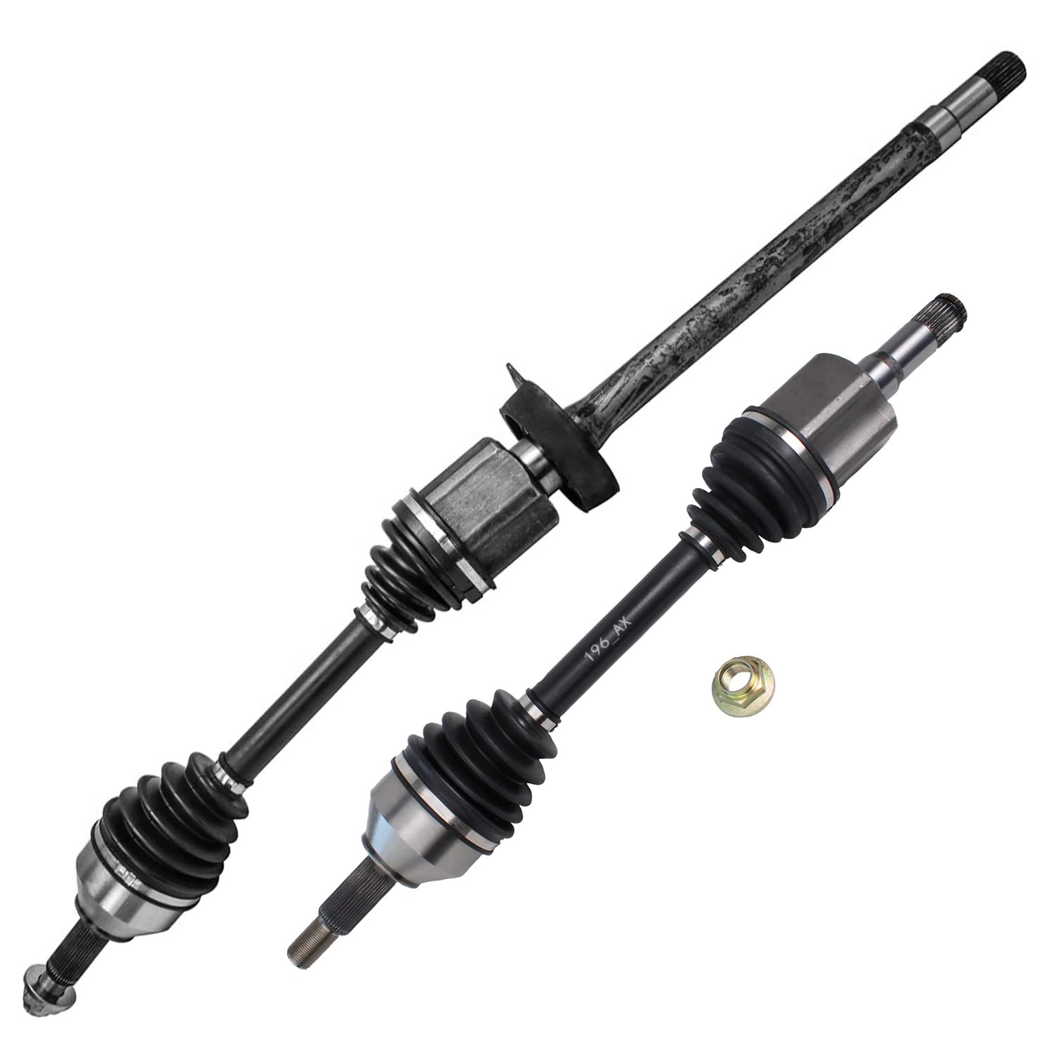 Detroit Axle - FWD Front 2pc CV Axles for Ford Flex Taurus Lincoln MKS