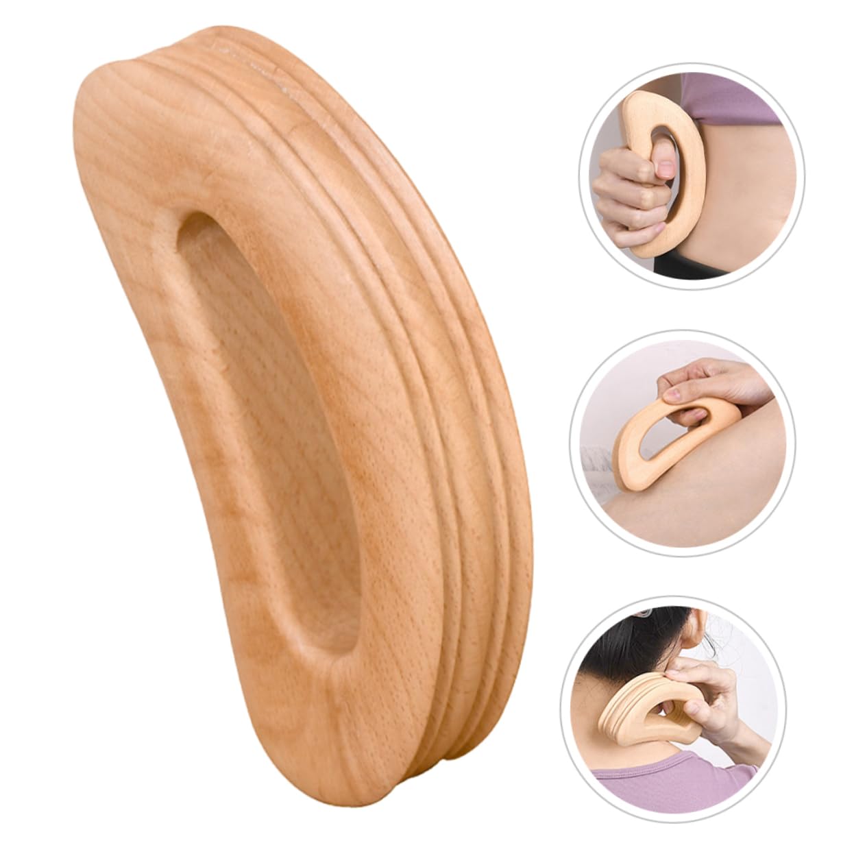 Healeved 5St Massagegerät aus Holz Werkzeug Massagerolle Rückenkracher gegen Rückenschmerzen Muskel Nacken-Schulter-Massagegerät Rück Wiederverwendbares hölzern