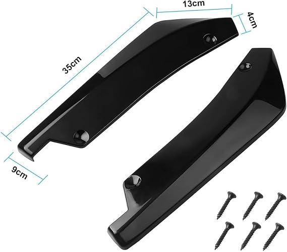 Car Rear Bumper Lip Diffuser for Audi A4 B8 2008-2013,2Pcs Rear Spats Bumper Corner Lip Spliter Canard Protector Wrap Angle Spoiler Accessories,A/Black