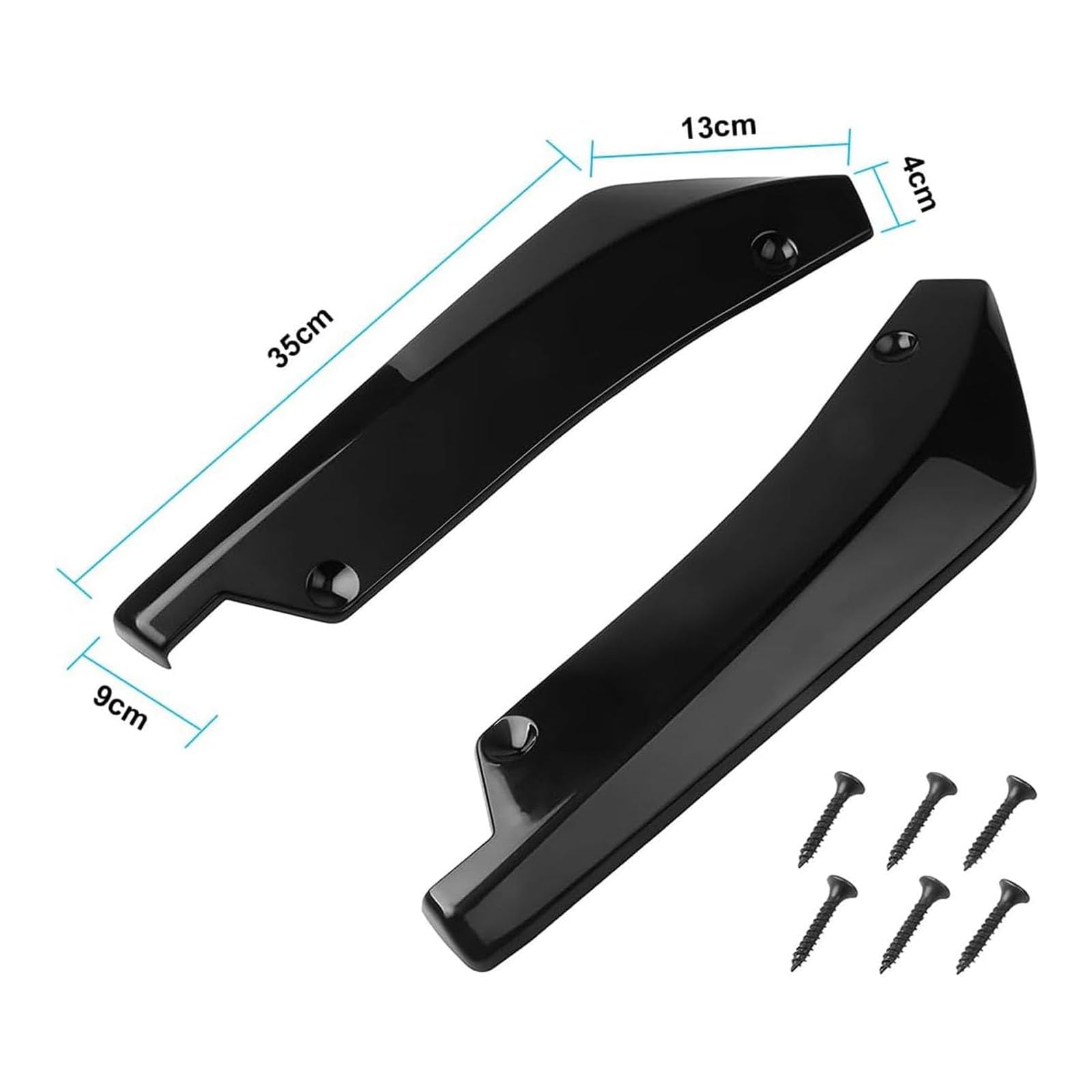 2 Stück Auto Heckschürze für Mazda CX-80 2024-, Spoiler Stoßstange Abdeckung Splitter Kratzschutz Anti-Crash Mit 6 Schrauben Auto Zubehör,A/Black