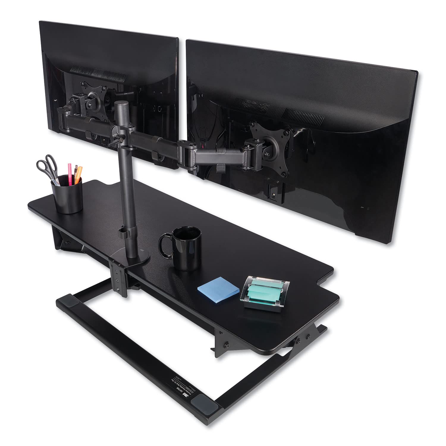 3M Precision Standing Desk 42 X 23 2 X 6 2 to 20 Black — view 5