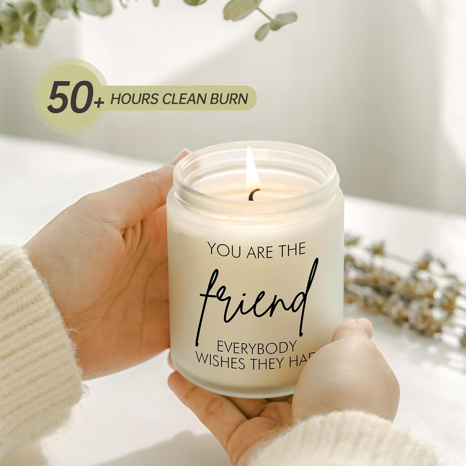 Best Friend Candles Gifts for Women, Birthday Christmas Gift for Female, Friendship Gifts Idea for Women Friends, Bestie, BFF, Soul Sister, Funny Present for Man Woman, Lavender Scented Soy Wax Candle - Image 5