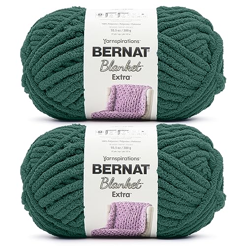 Image of Bernat Blanket Extra Deep Sea Yarn - Pack of 10.5oz /300g - Polyester - #7 Jumbo - 97 Yards - Knitting & Crochet