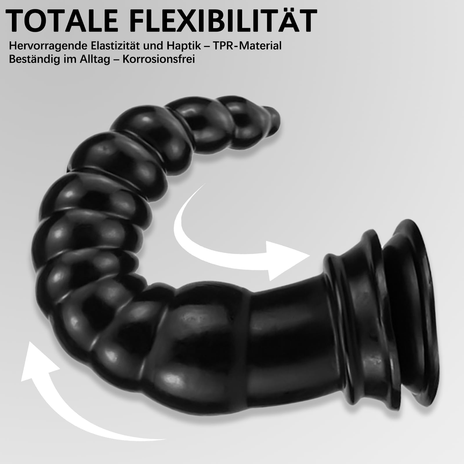 BDSMLOVE Consolador Anal XXL, consolador gigante de 32 cm, tapón anal grande, tapón anal, juguetes anales, fisting, juguete sexual, dilatador anal (Negro)