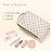 Checkered Makeup Bag Travel Cosmetic Toiletry Bag Make Up Bags with Makeup Brush Organizer Compartments for Women Girls