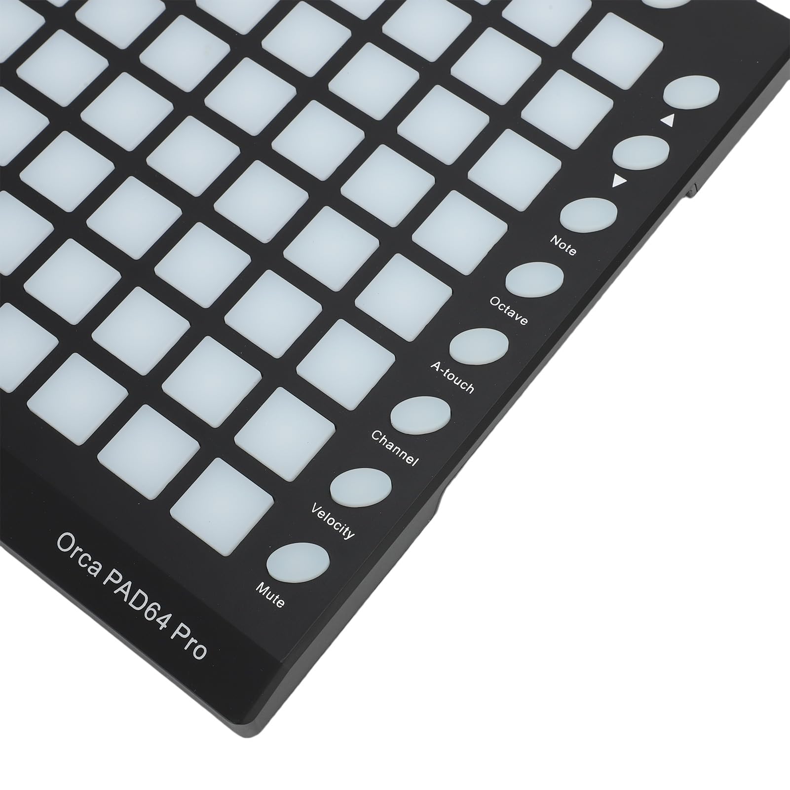 MIDI-Controller DJ-Pad mit RGB-Pads, 128 GM-Sounds, 8 Tasten, 6 Transportsteuerungen, Integrierter Editor für Live-Auftritte, Tragbares MIDI-Pad für Party-Bühnen, Metallic-Schwarz