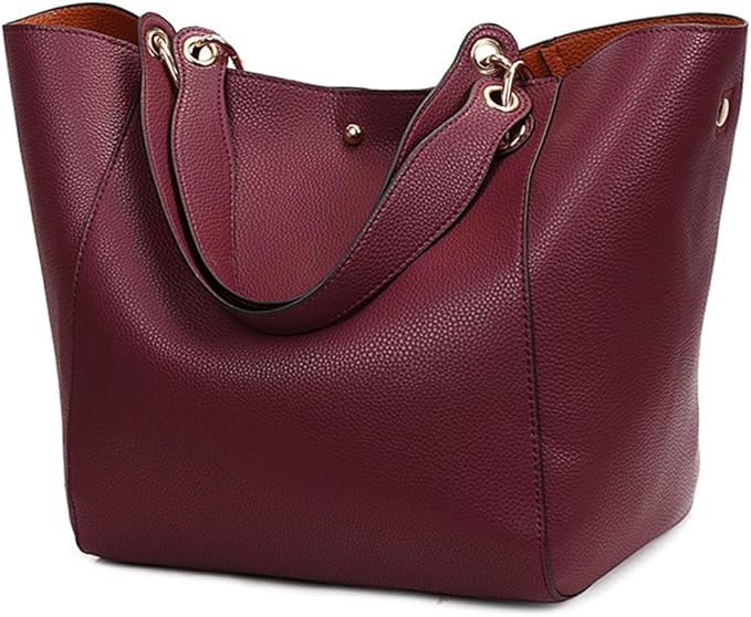 Pahajim Womens Large Leather Tote Bag