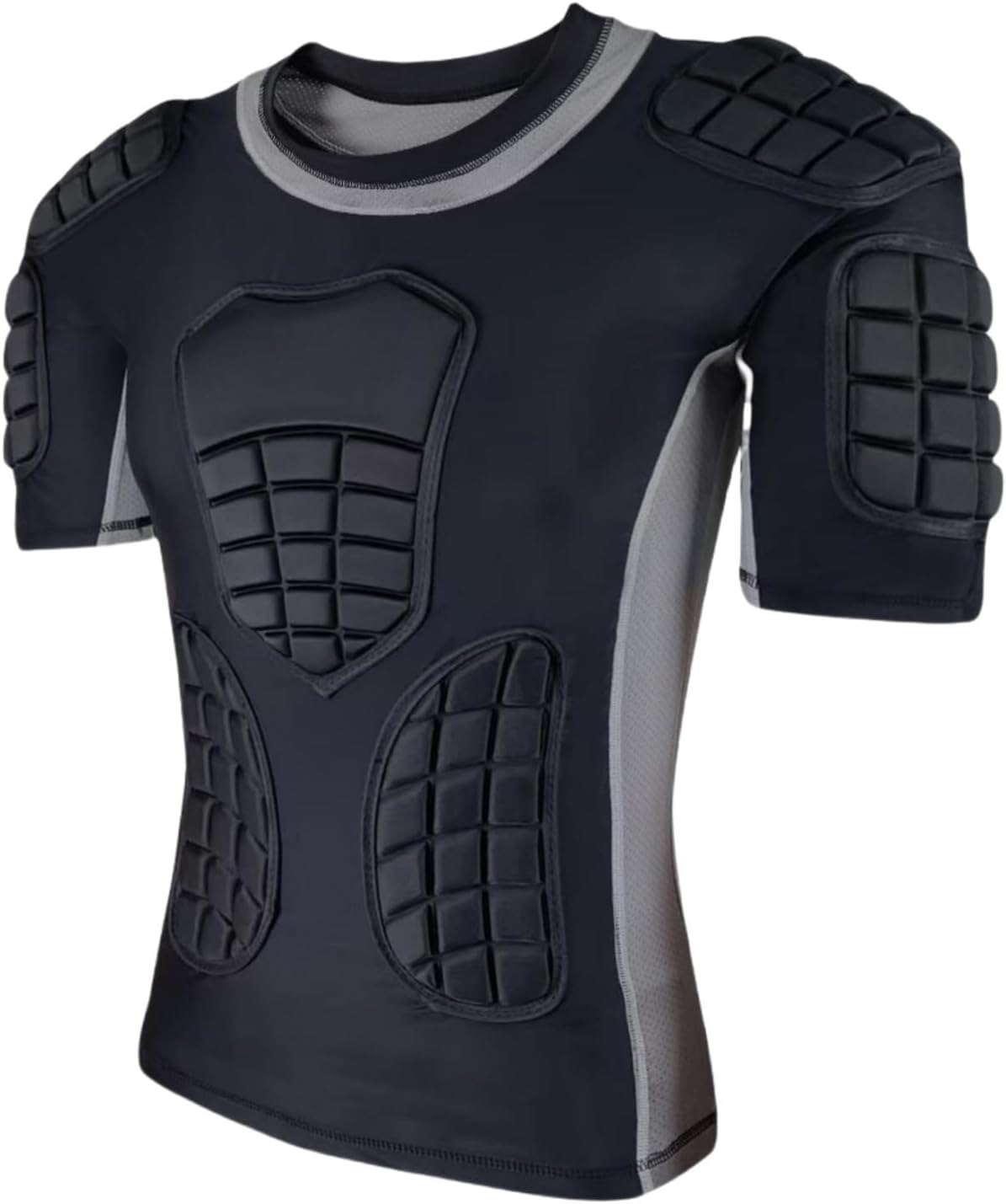 Topeter Men’s Padded Football Shirt with Chest, Rib, Back, Shoulder Pads, Impact Protection Shirts for Rugby, Baseball - Image 3