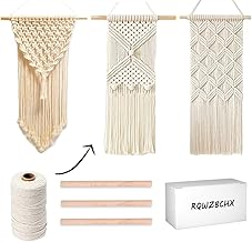 RQWZBCHX DIY Macrame Wall Hanging Kits, 3 Patterns Macrame DIY Wall Hang...