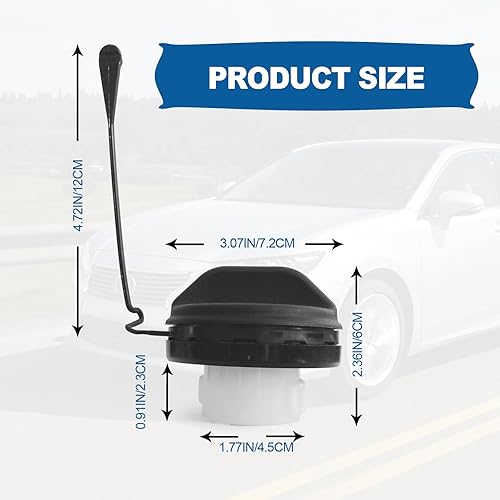 Miniatura 2 de Tapa de llenado del depósito de combustible y tapa de gasolina, compatible con 4Runner, Avalon, Camry, Corolla, Highlander, Sequoia, Sienna, Solara,