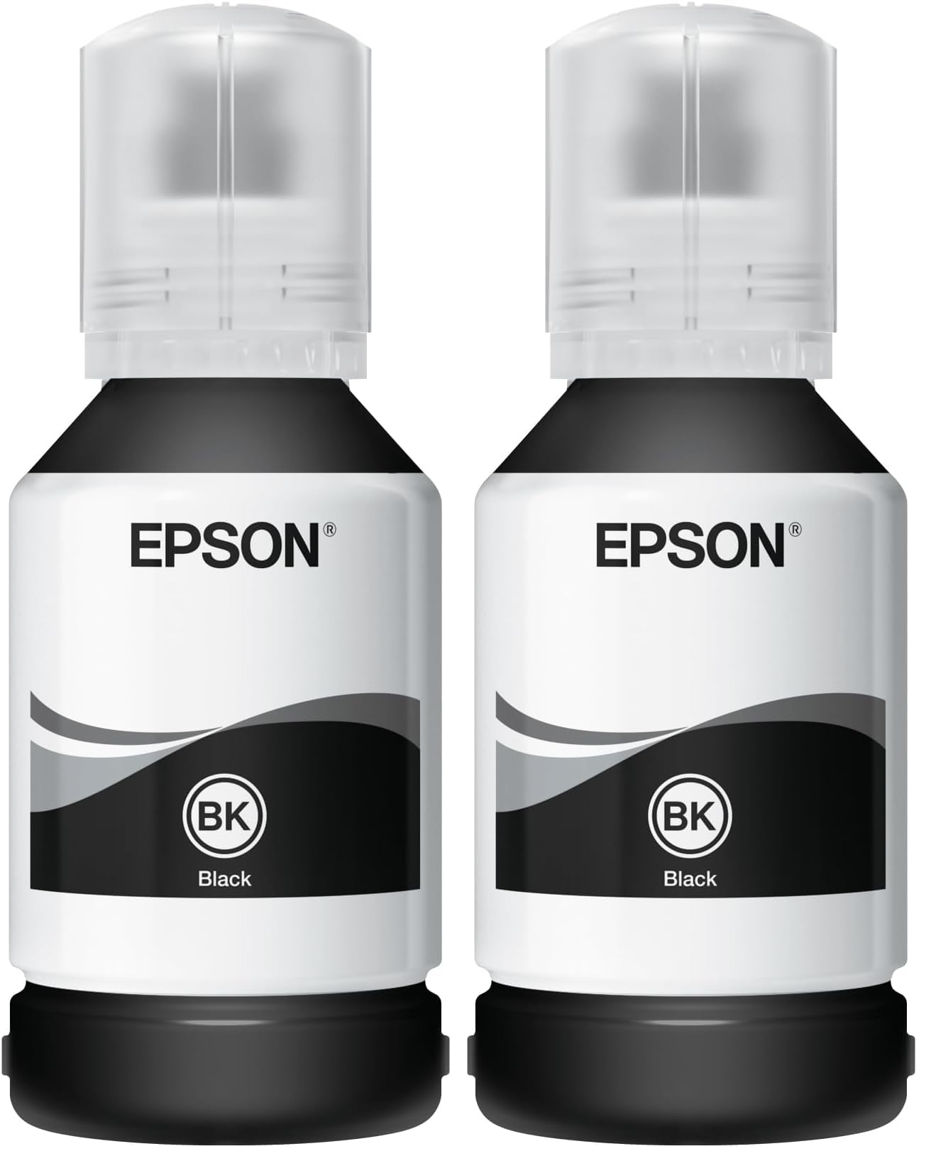 Epson EcoTank 111 Original Tintenflasche, Schwarz, Pigmenttinte (Packung mit 2)