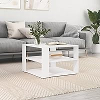 Vista 9 de Side Tables Living Room Home Decor Living roomCoffee Table Black 23.4"x23.4"x15.7" Engineered WoodSuitable for bedrooms, Living Rooms, and Dining