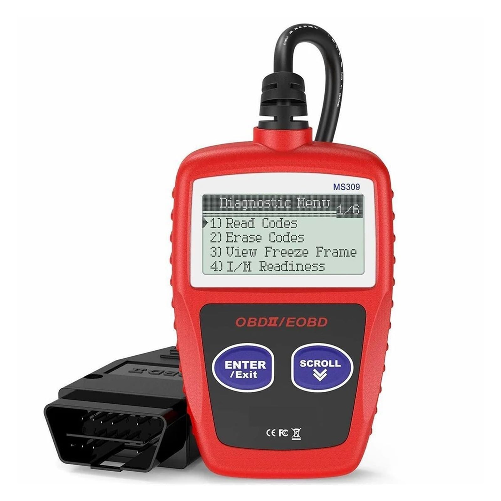 Ms309 skaner obd2 samochód sprawdź czytnik kodów silnika błąd Scanni Obd, maszyna diagnostyczna dla wszystkich samochodów,Przyjazny dla użytkownika