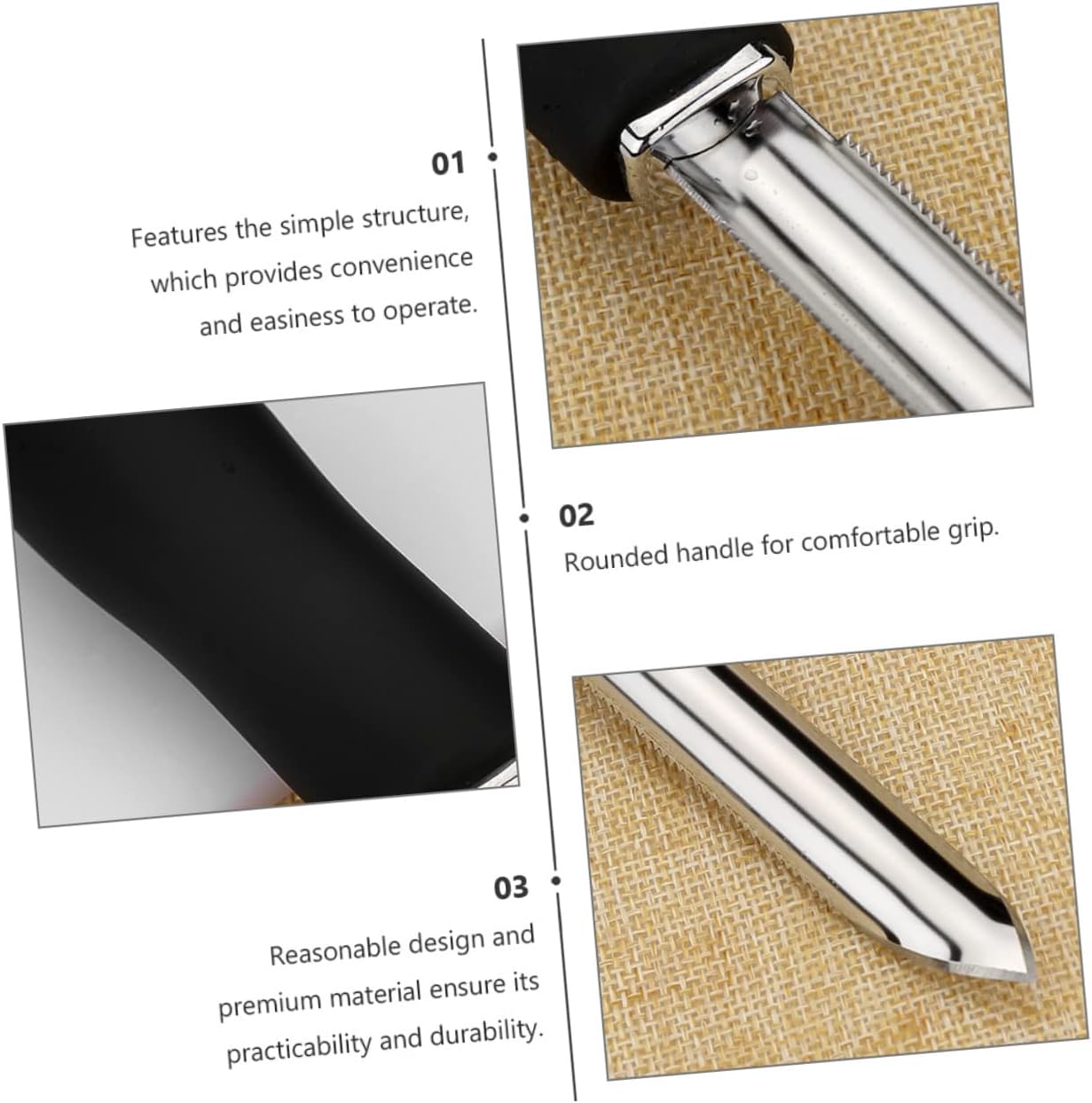 Alipis 3pcs Core Removing Tool Pepper Core Pit Remover Multifunctional Sturdy and Practical