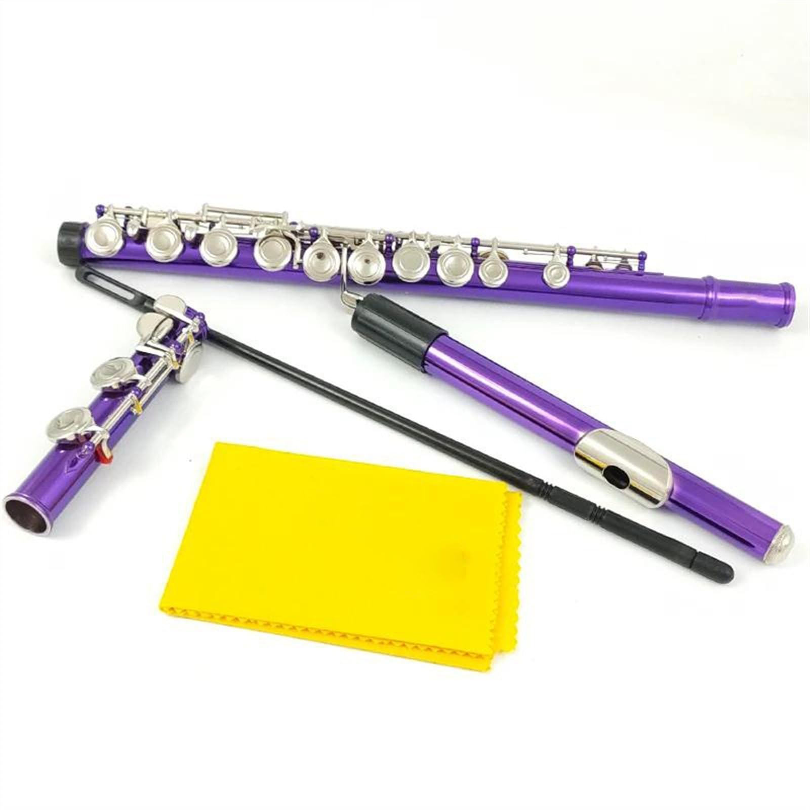 Professionale Flauto Traverso Flauto Viola A 16 Fori Chiusi Con Chiavi C. Flauto Placcato In Cupronichel Nichelato Con Chiave E