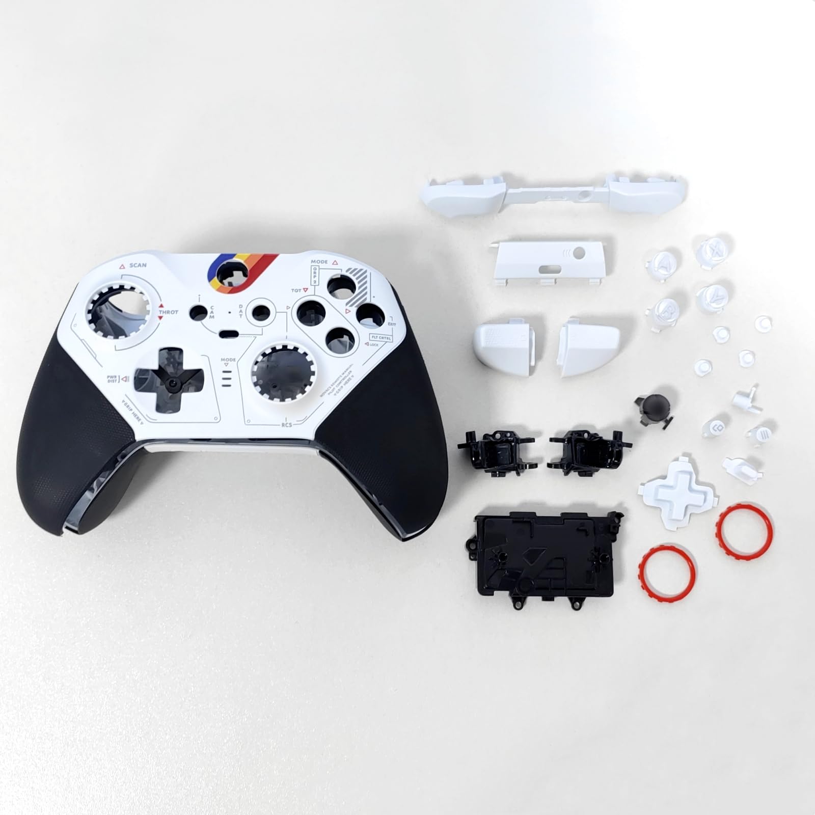 Carcasa Completa de Repuesto para Xbox Controller Elite Series 2 Edición Especial - Juego de Cáscara Incluye Carcasas Funda Marco Medio ABXY LT RT Botones LB RB Bumper Accesorios