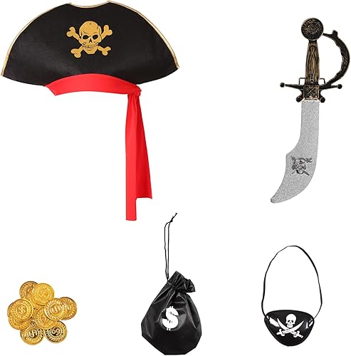 Miniatura 3 de Cuteshower Girls Pirate Costume for Kids Halloween Dress Up Pirate Pretend Cosplay