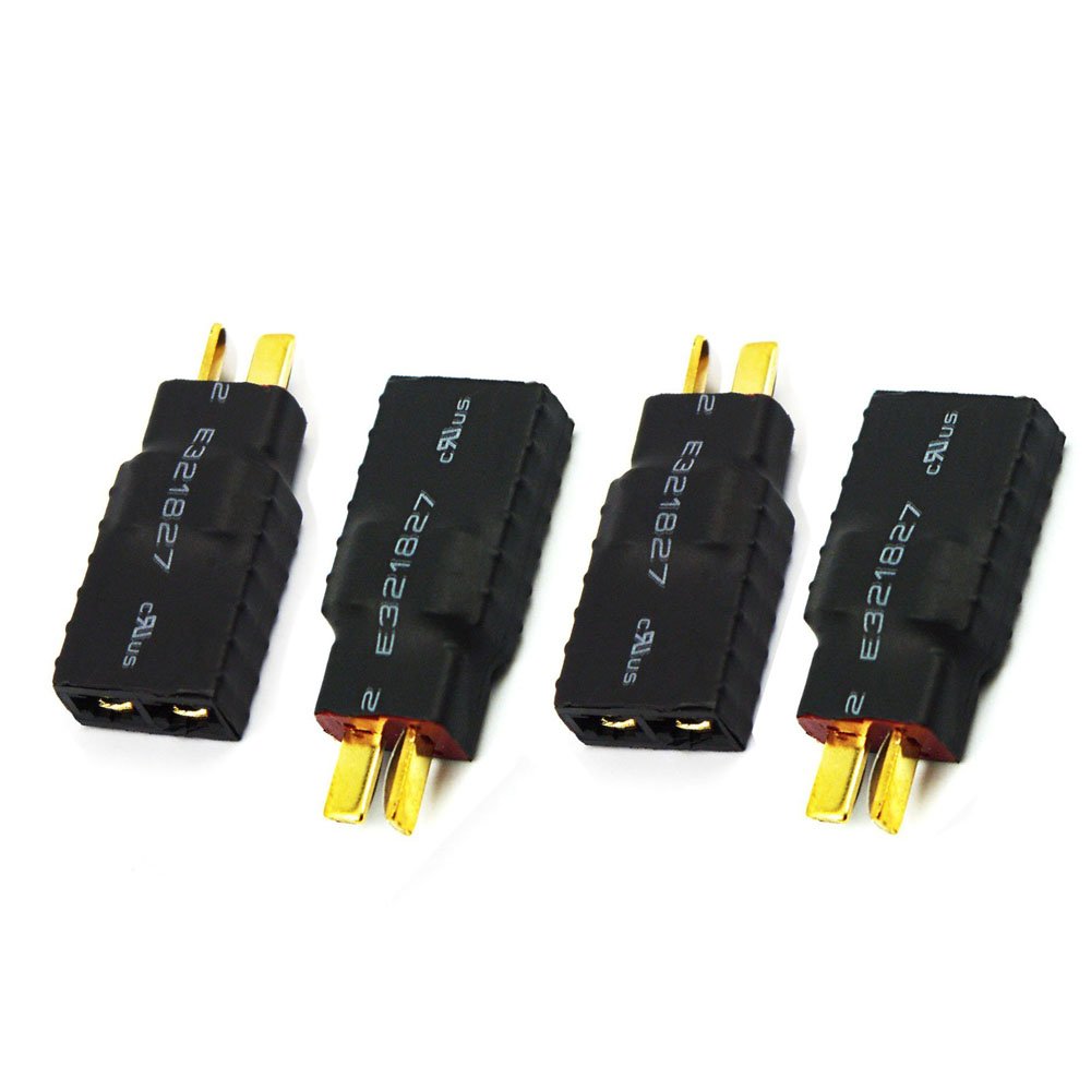4 Adaptadores De Conector T Deans Macho A TRX Traxxas Hembra – Sin Cables, Menos Resistencia, Ideal Para Baterías RC