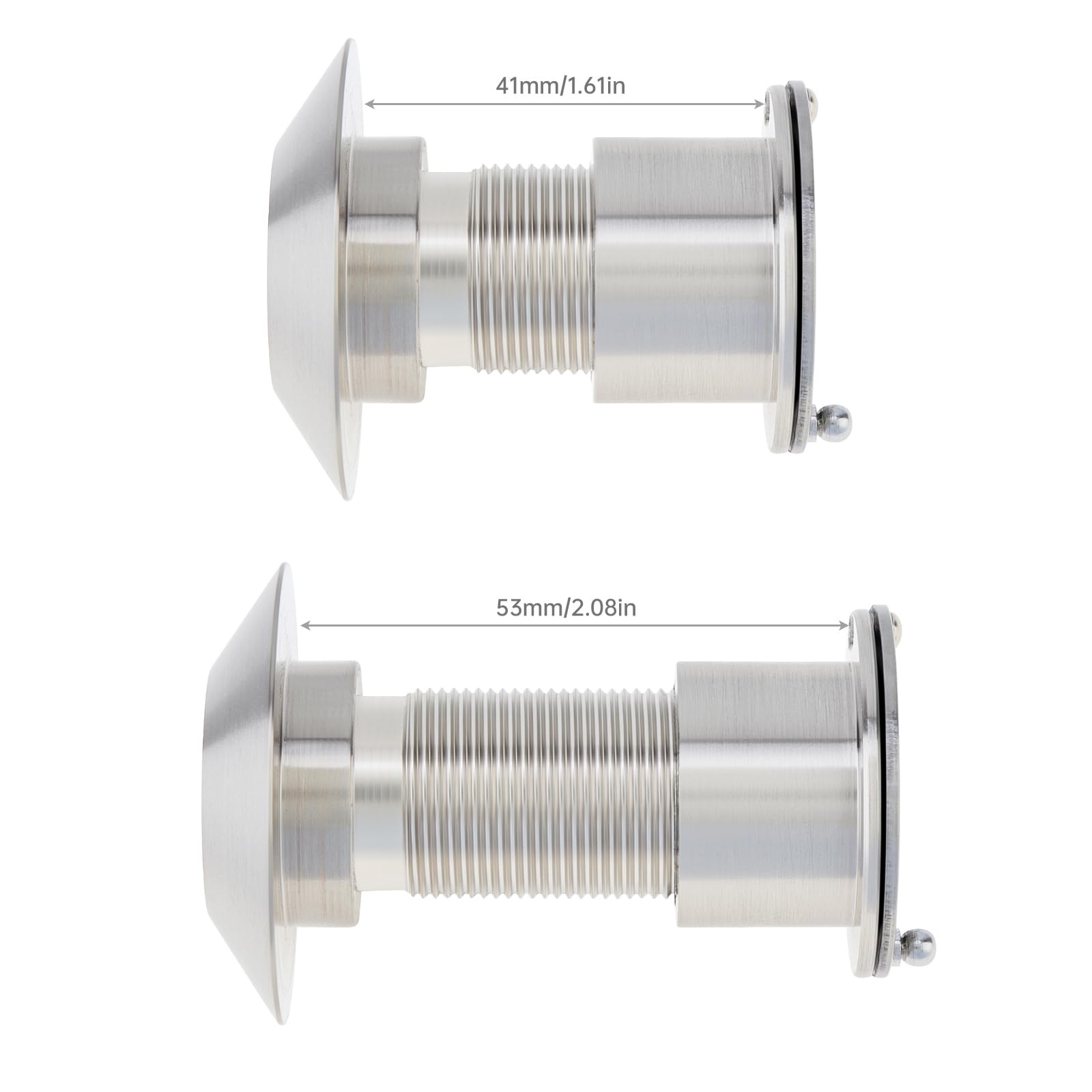 HOJLKLD Door Viewer, 28mm Bore Diameter Brass Peephole with Drill Bit for 41-52mm Doors, 220 Degree Wide Angle Spyhole - Image 3