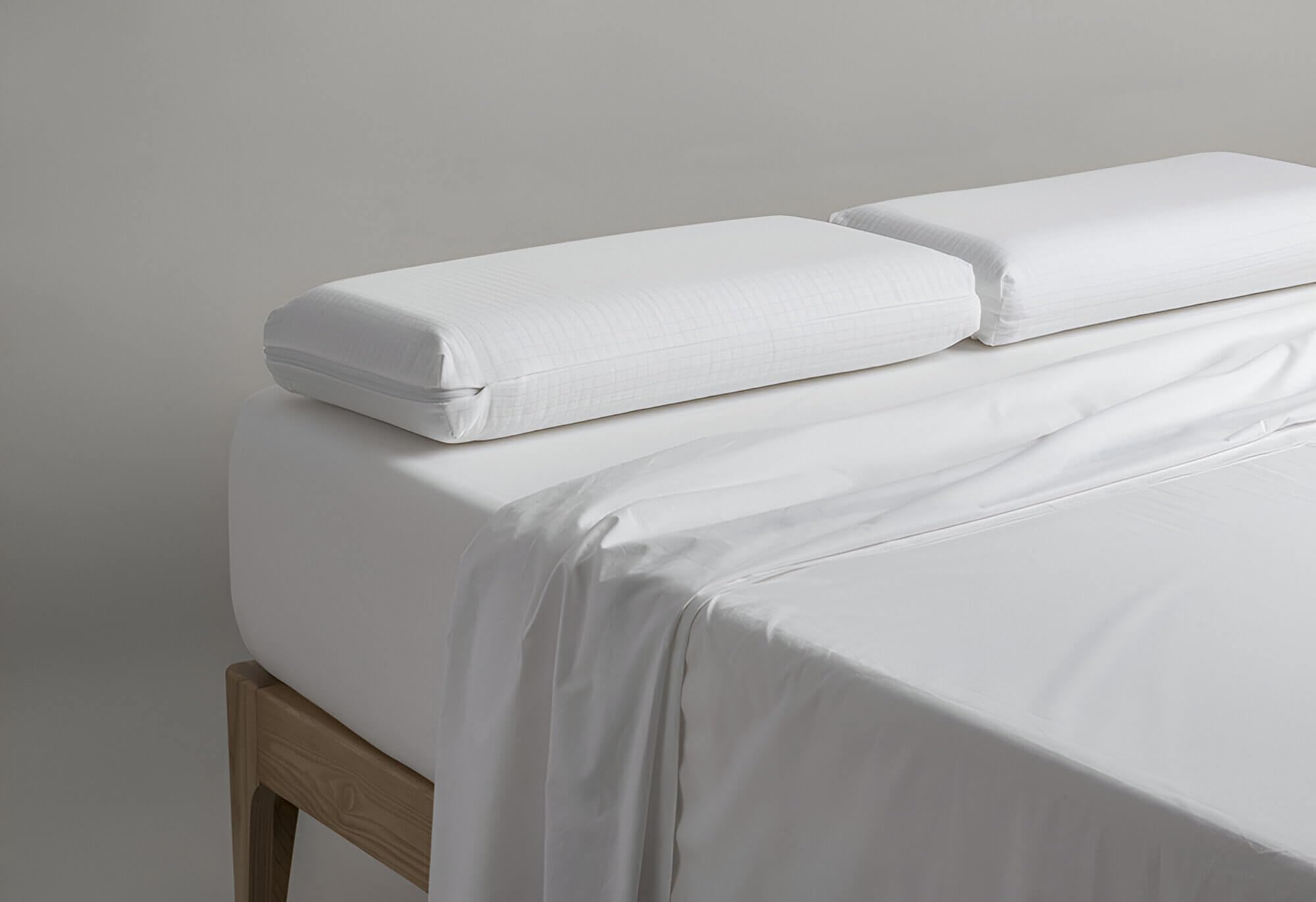 Velfont Almohada Viscoelástica con Aloe Vera, Doble Funda 100% Algodón, Alta Densidad, Firmeza Media, con Cremallera, para Soporte Cervical y Ergonómico (75 cm)