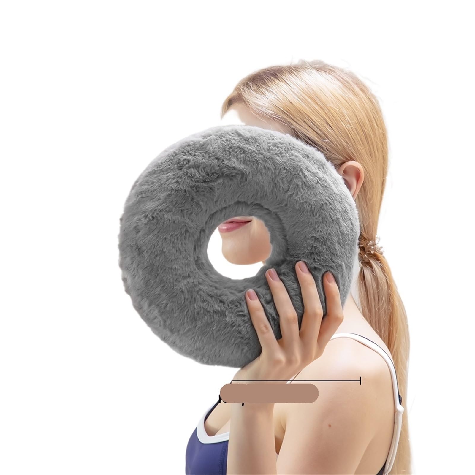 LuoAXINN Piercing Pillow 1pc Ear Pillow - Square & Round for Side Sleepers, Relief for Piercings, Soft Ear-Friendly Cushion(Light Gray Round)