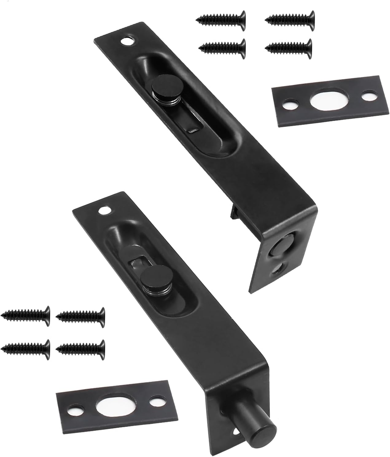 Biaungdo 2 Pcs 4 Inch Door Gate Flush Bolt, Stainless Steel Flush Slide