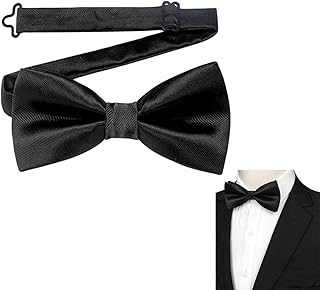 Pajarita para hombre, de color sólido, preatada, ajustable, para camisa, negocios, fiesta, trabajo, bailes, cenas, bodas