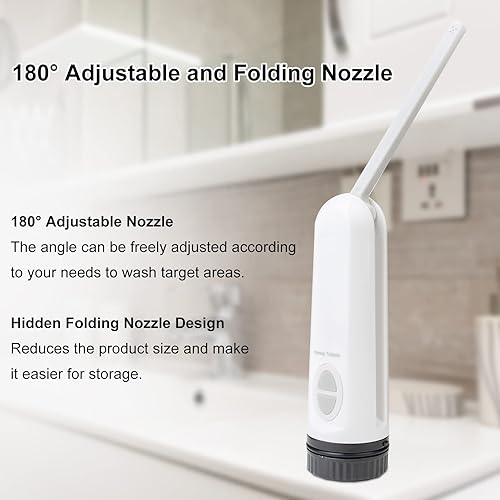 Miniatura 2 de aicci Bidé de viaje portátil para mujeres y hombres, botella de agua conectable, pulverizador personal de mano recargable para inodoro, bolsa de