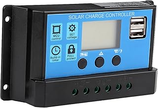 60A/50A/40A/30A/20A/10A 12V 24V Controlador de Carga Solar Automático PWM Controlador Universal Substituição de Acessórios de Carro (60A)