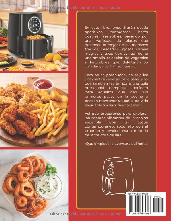 Miniatura 2 de Freidora de Aire Libro de Cocina Más de 170 Recetas Saludables y Deliciosas con Guía Nutricional Completa para Principiantes. Aperitivos, Mariscos y