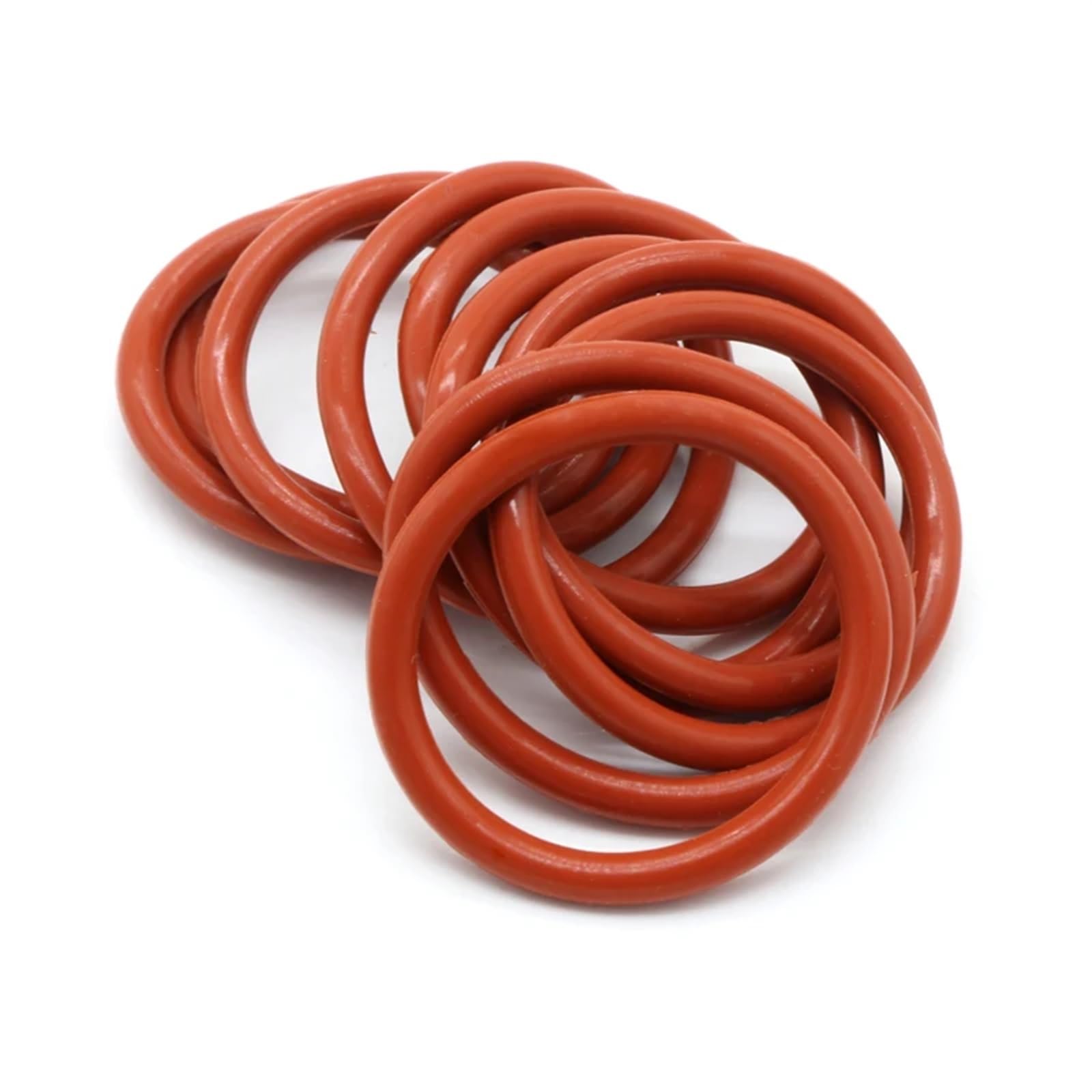 50 Uds junta tórica de sellado espesor CS 4mm OD 12~150mm arandela impermeable aislada de goma de silicona forma redonda roja (Tamaño : OD 130mm ID 122mm)