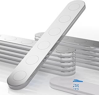 Unbreakable Strong Magnets, 12 Pack Self-Adhesive Heavy Duty Neodymium Bar Magnets, Sticky Powerful Rare Earth Magnet for Fridge Tool School Office Home Kitchen DIY Room 65x10x2mm (N52-12PCS)