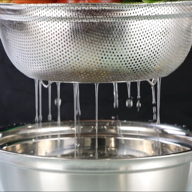 POJORY Lot De 2 Passoires En Acier Inoxydable 18/8 Avec Poignée De 3,8 Litres