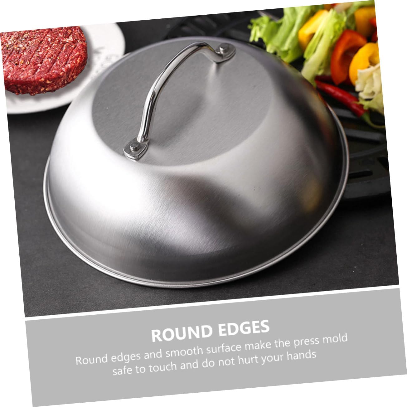 balacoo 1set Household Stainless Steel Burger Press Patty Maker for BBQ and Grilling Ergonomic Design for Pressing for Family Gatherings and Outdoor Cookouts