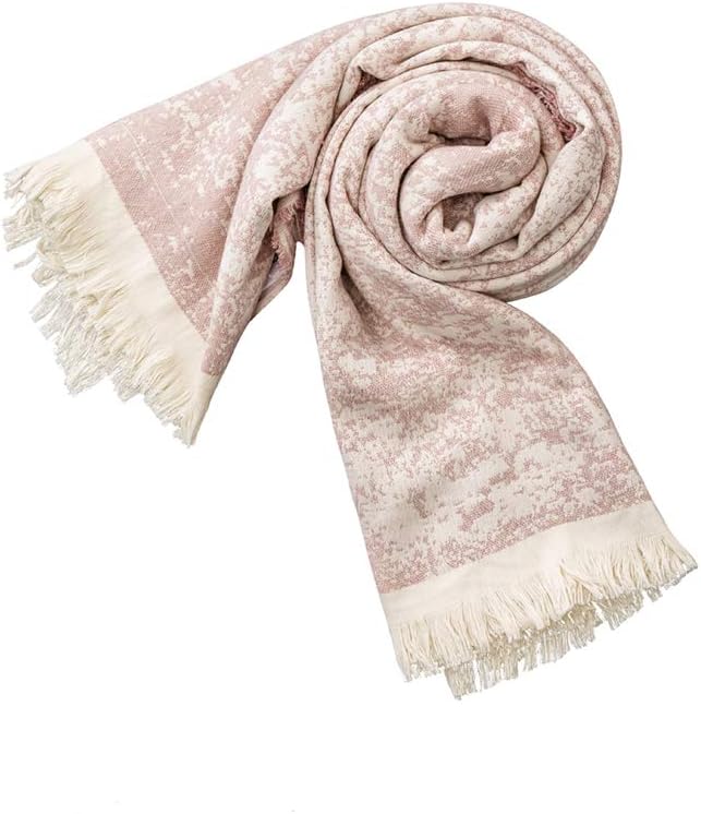 Simple&Opulence Cotton Fringed and Striped Throw Blanket for Bed, Couch,Knit Woven with Tassels Soft Lightweight Cozy Blanket Scarf Shawl Farmhouse Decoration for All-Season (Pink) - Image 7