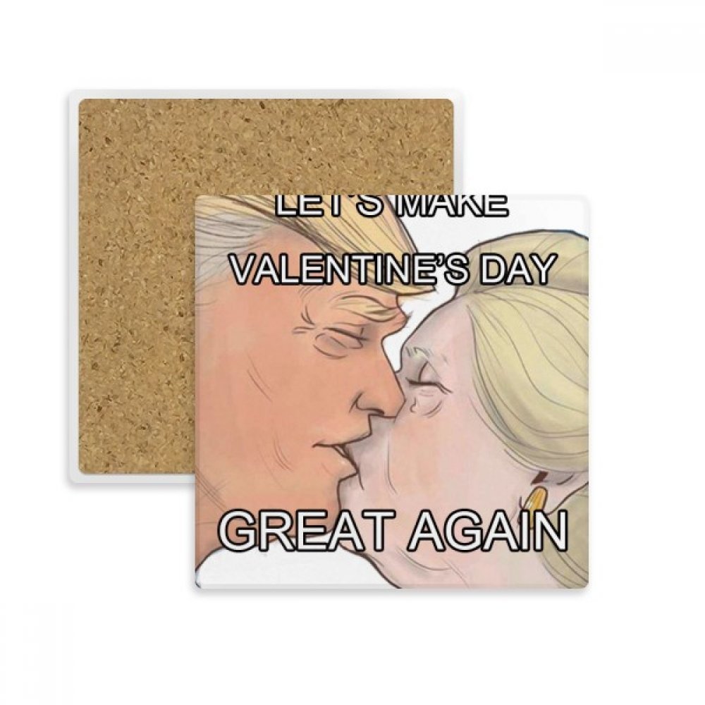 Coaster Trump en pierre absorbante pour tasse et verre multicolore