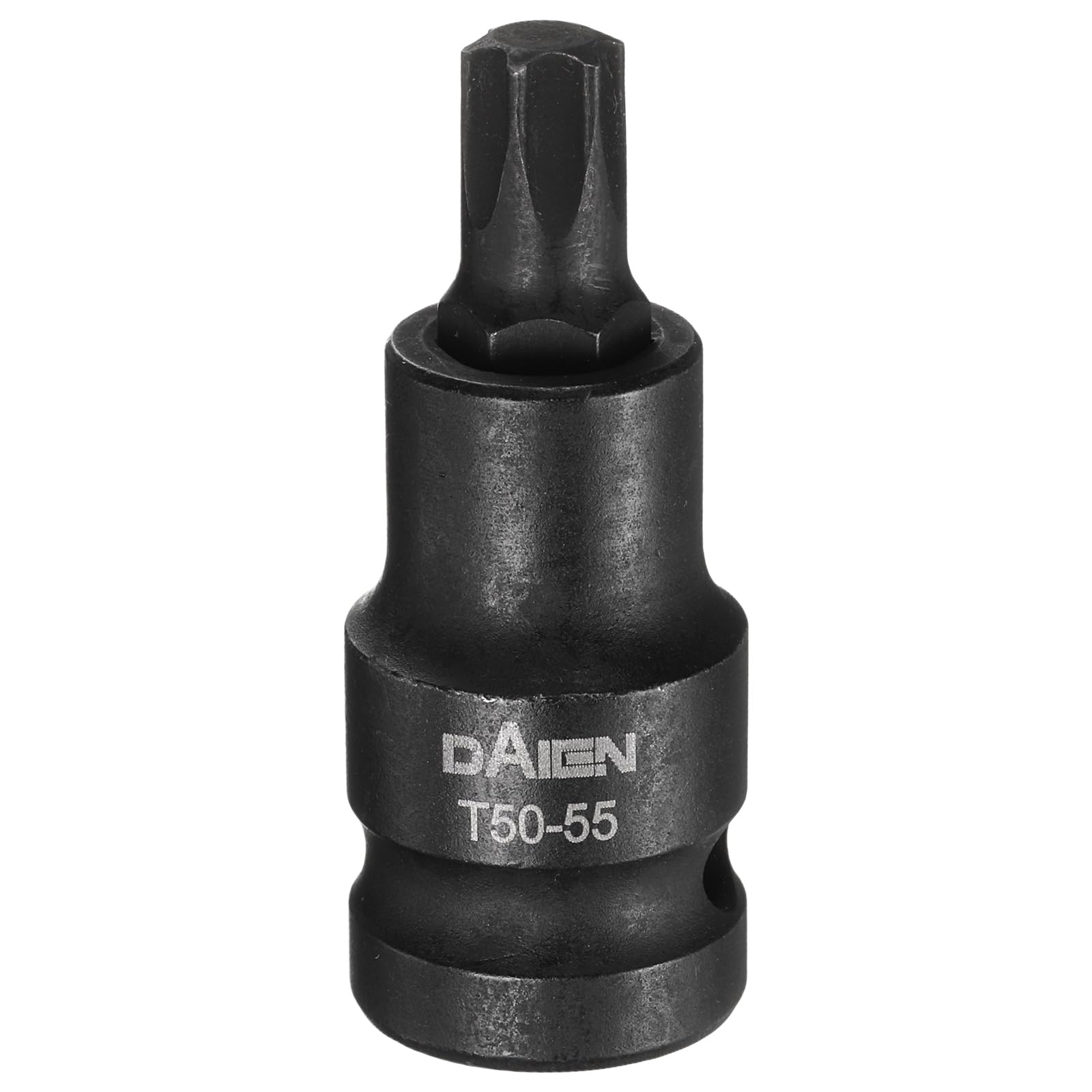 sourcing map T50 Torx Bit Socket 55mm/2.17" Length 1/2" Square Drive Star 6 Point Extension Impact Bit Power Nut Driver Set S2 Steel Socket Ratchet Wrench Bits, Black