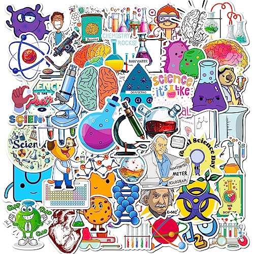 Ya en mundofriki.es: 50 pegatinas de física y biología para ordenador portátil, teléfono, guitarra, monopatín, motocicleta, bicicleta, laboratorio, pegatinas de vinilo, impermeables, estéticas, estudiantes, científicas,