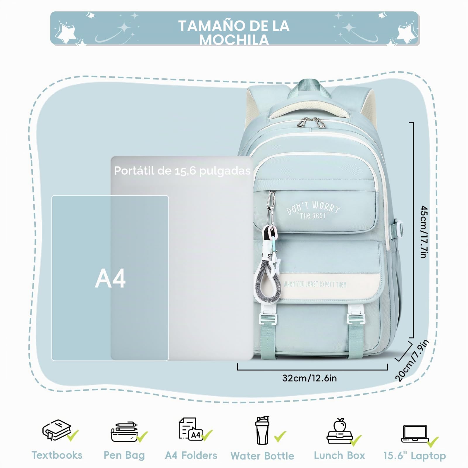 Tanou Mochila Escolar para Adolescentes Niñas, Mochilas Grande Instituto