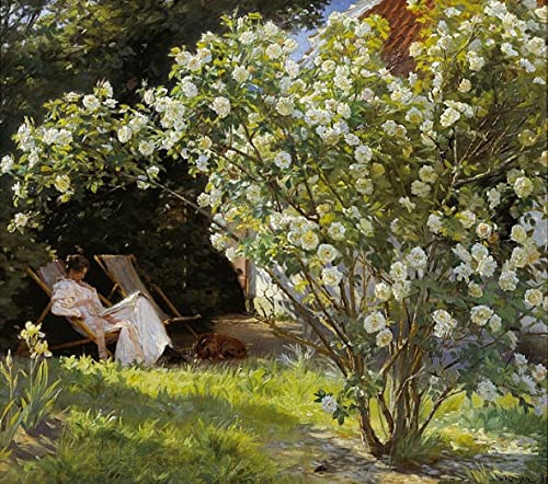 Impression d'art Marie dans un transat Krøyer toile haute définition